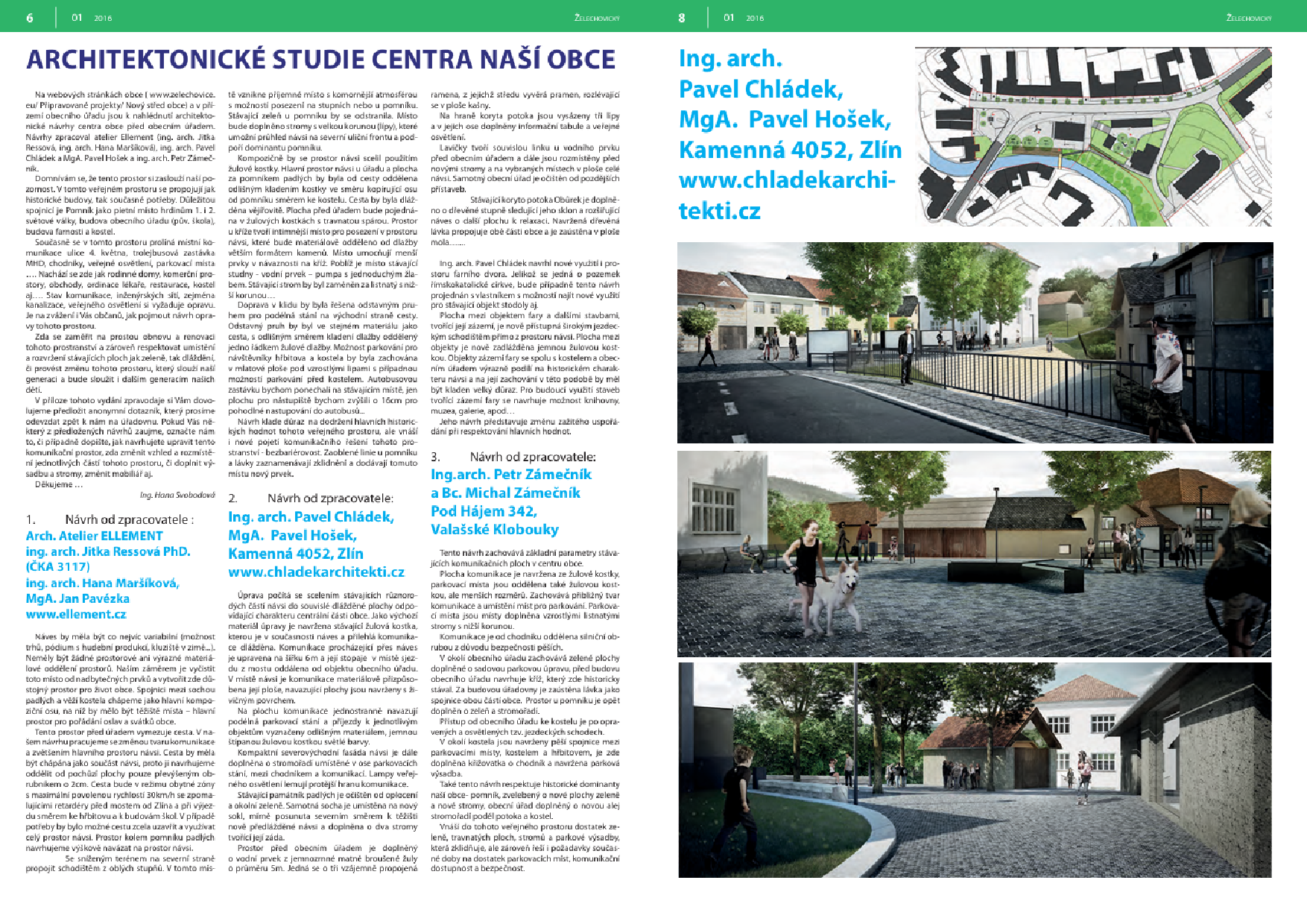 Představení projektu revitalizace historického jádra obce, zpravodaj 1/2016